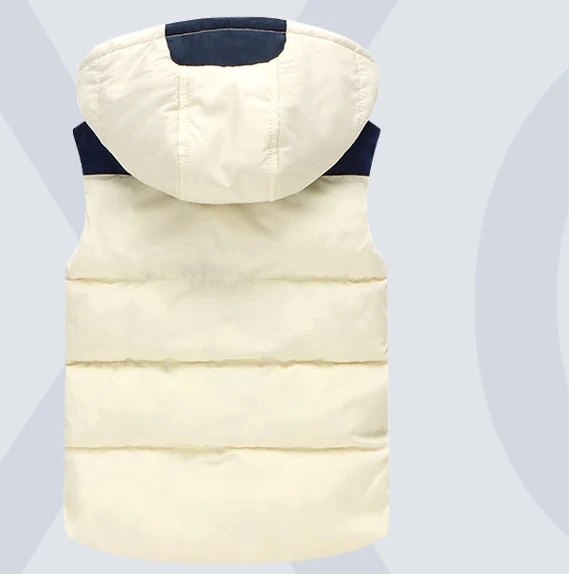 Зимний жилет для мальчиков детские жилетки пуховая верхняя одежда контрастных