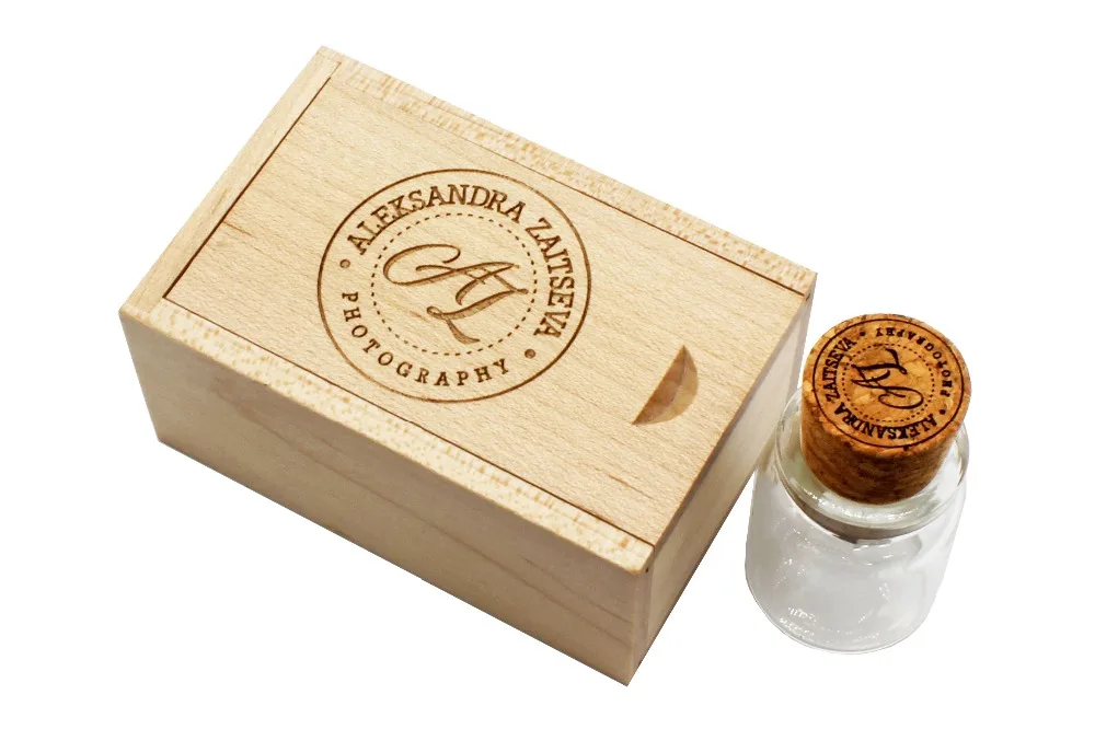 SHANDIAN USB 3,0 дрейфующий флакон usb с деревянной коробкой USB флеш-накопитель бутылка желаний пробковая Флешка 4 ГБ 16 ГБ 32 ГБ 64 г свадебный подарок