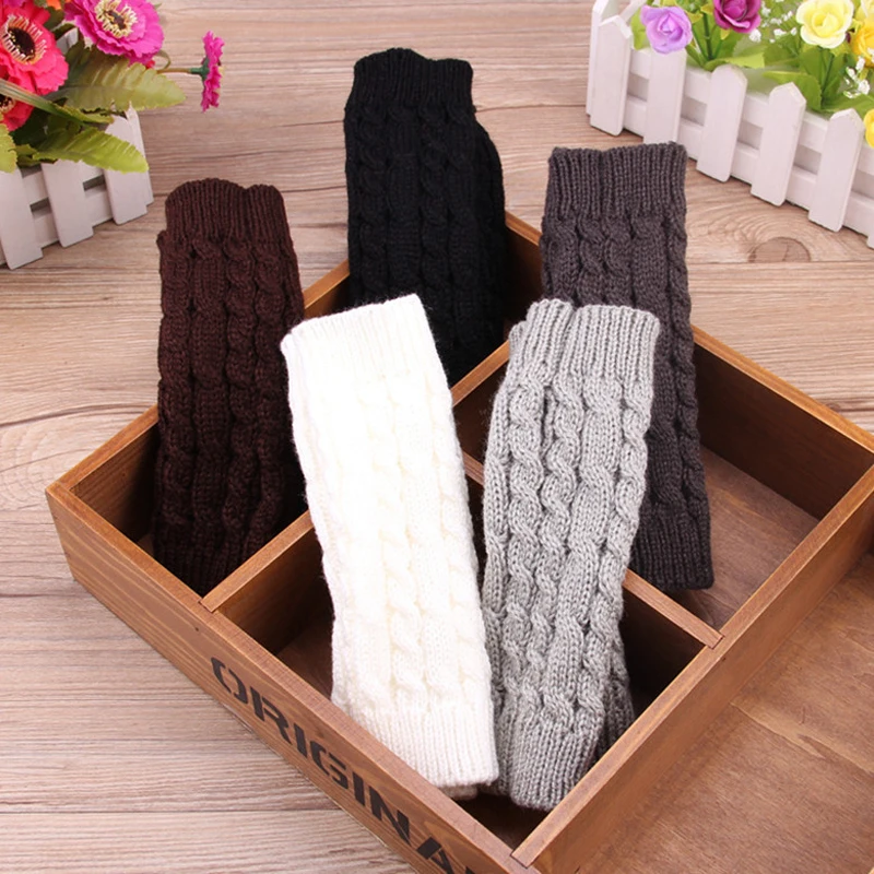 2017 Women Stylish Solid Hand Warmer Winter Fashion Gloves Arm Crochet Knitting Mitten Fingerless Long Christmas Gift | Аксессуары для