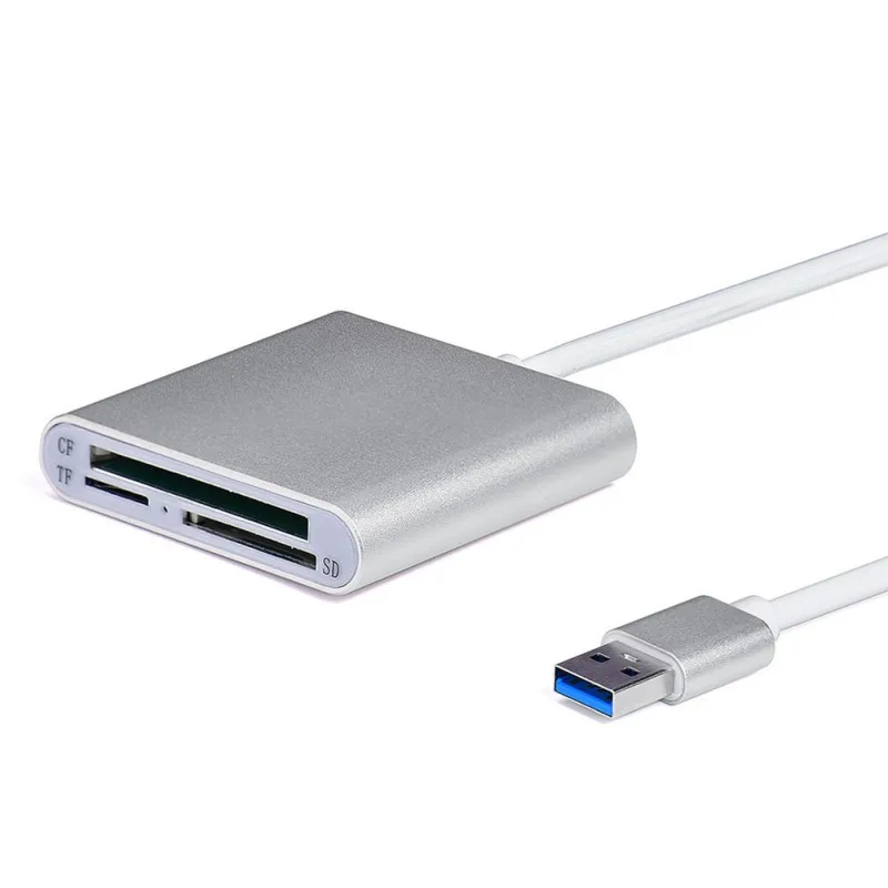 Портативный Micro USB 3,0 OTG 3-слотовый высокое Скорость/CF/SD/микро SD устройство для считывания с tf-карт для ПК Android телефон