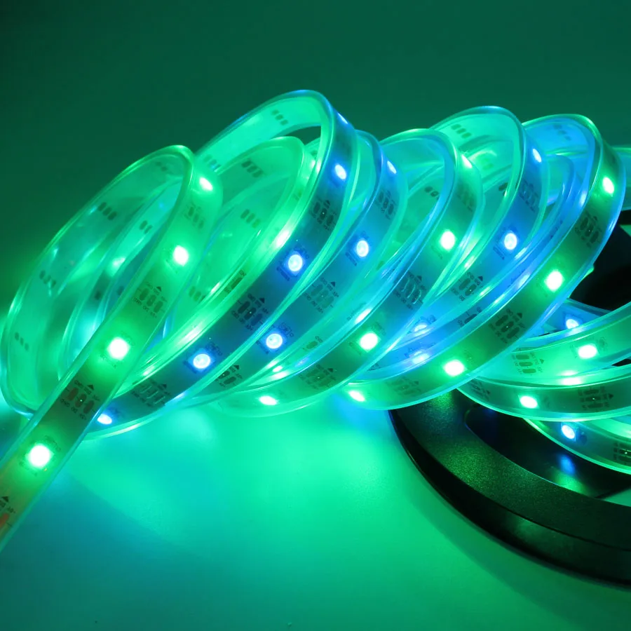 5 м DC5V RGB светодиодные ленты светильник WS2812b SPI IP65/IP67 Водонепроницаемый для рекламы