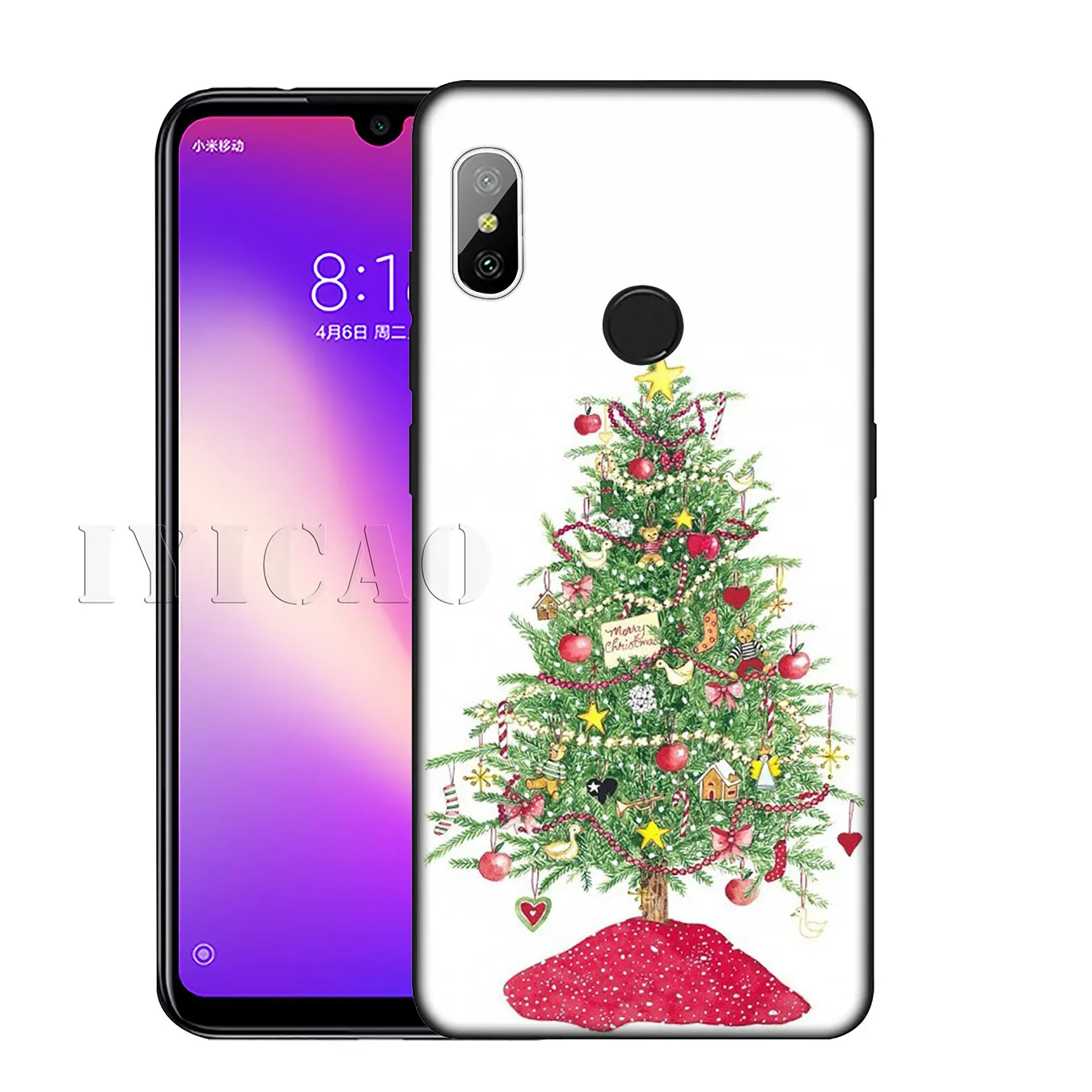 IYICAO New Year Christmas Soft Silicone Phone Case for Xiaomi Redmi K30 K20 8A 7A 6A 5A S2 GO Note 8 8T 7 5 6 Pro Cover |