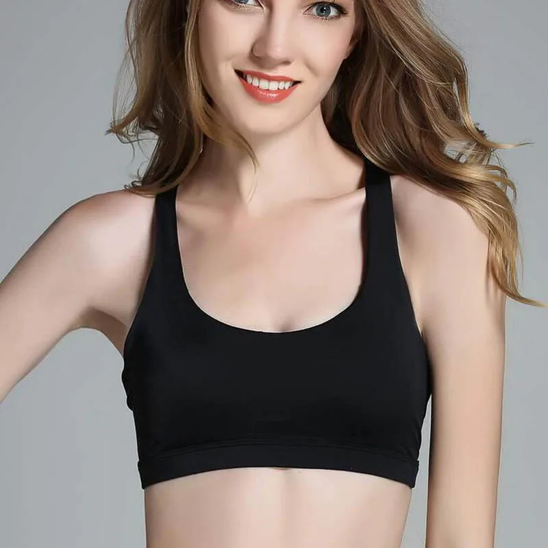 

CKAHSBI Fitness Bra Cross Bandage Sports Bra Women Yoga Gym Shockproof High Quali Tops Push Up Wireless Bras Exercise Yoga Vest