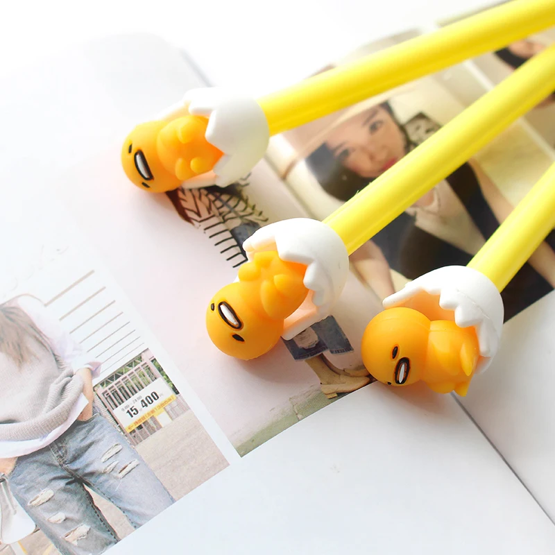 1PCs New Cute Cartoon 3D Lazy Egg Gel Pen Ink Marker School Office Supply Gift E0663 | Канцтовары для офиса и дома