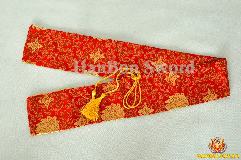 Японский самурайский катана меч сумки красный Propitious Облака Стиль искусственный