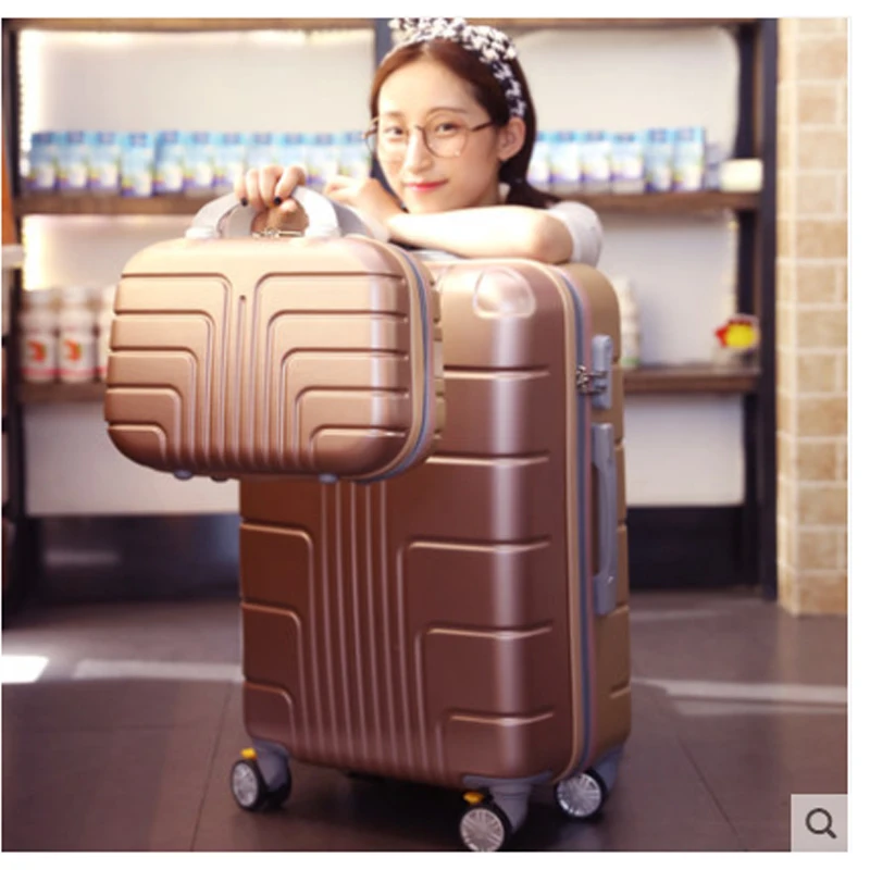 2019 Универсальный чемодан на колесиках Женский багажный