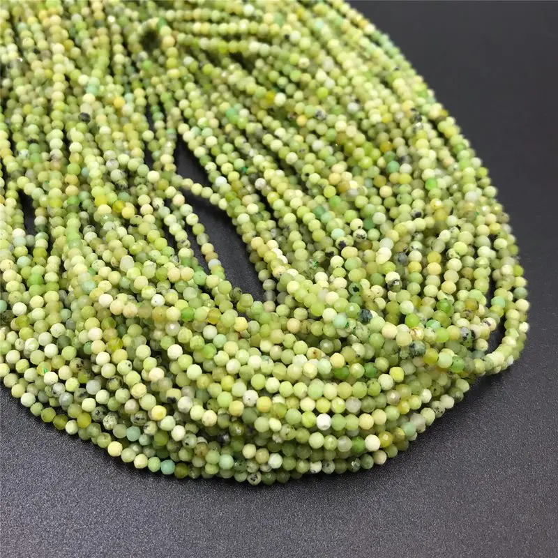 strawyellowturquoise 2 мм розовый опал Quartzs граненые бусины микро граненные драгоценные камни круглые бусины крошечный камень бусины для изготовления браслетов для женщин ожерелье - Цвет: strawyellowturquoise
