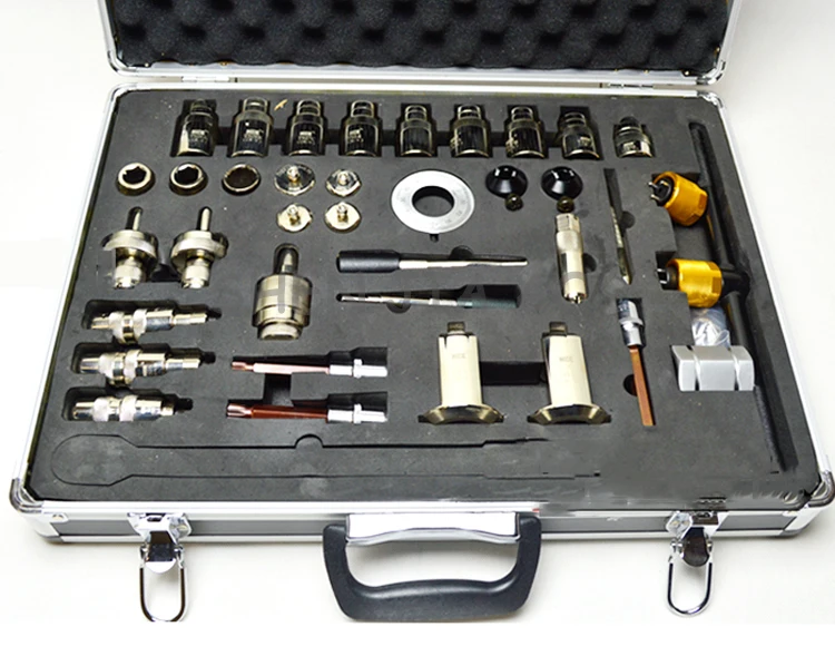 38 шт. инжектор common rail инструмент для разборки+ алюминиевая коробка, полный набор инструментов для ремонта инжектора common rail