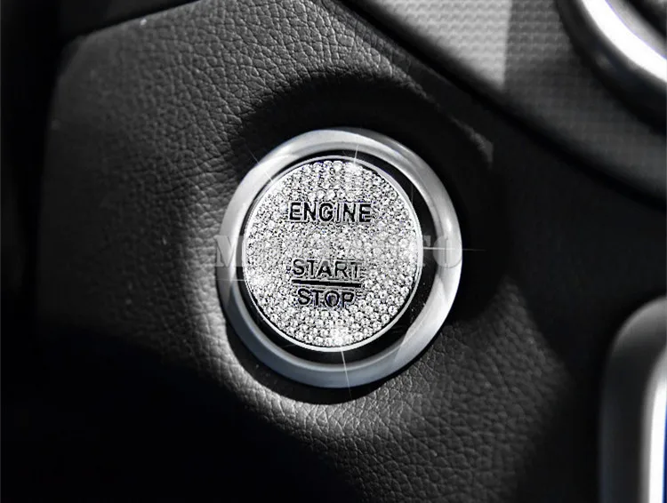 Для Benz GLC X205 X253 Стразы Стиль кнопка запуска двигателя крышка 2015-2021 1 шт.
