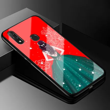 Чехол для zte blade V10, Модный чехол из закаленного стекла+ чехол с мягкими краями для zte blade V10 V1000, стеклянный жесткий чехол s V 10, оболочка funda - Цвет: A11