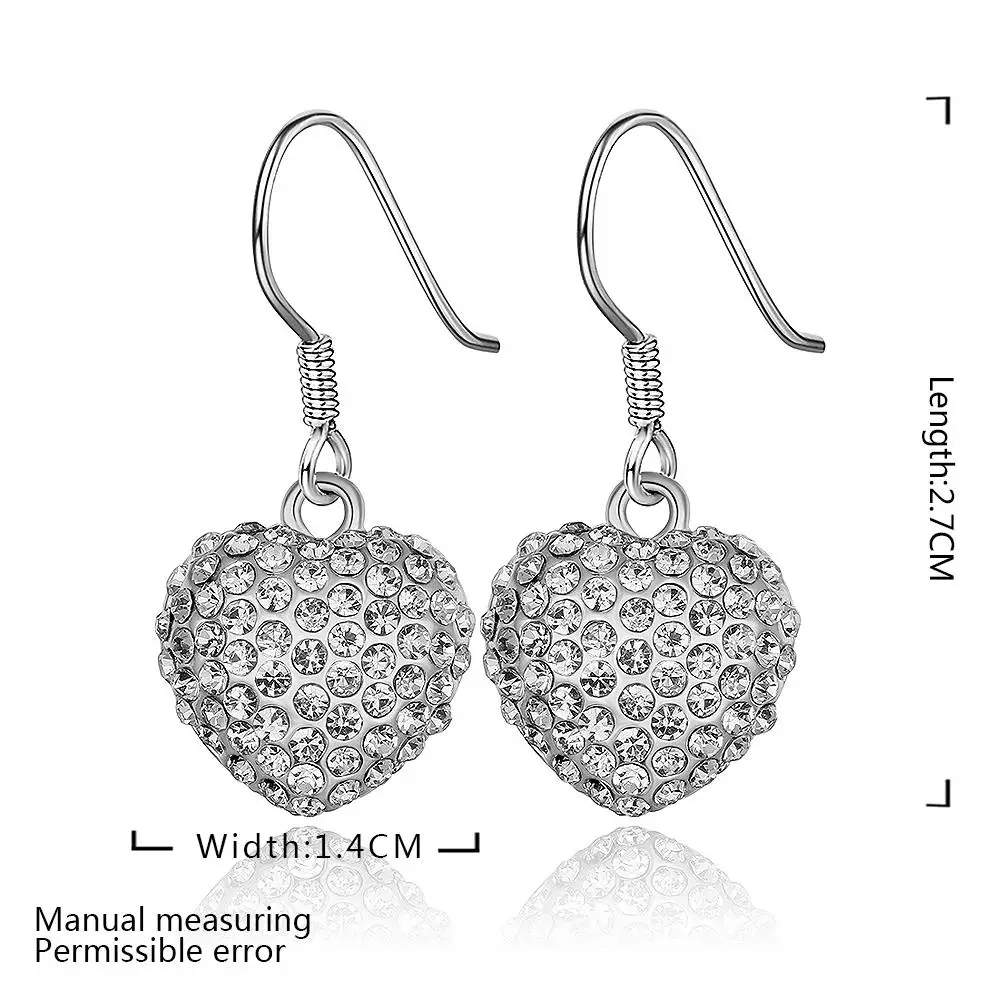 Сердце VGE1126 # болтаются серьги золотые украшения мужские золотистые для женщин cc