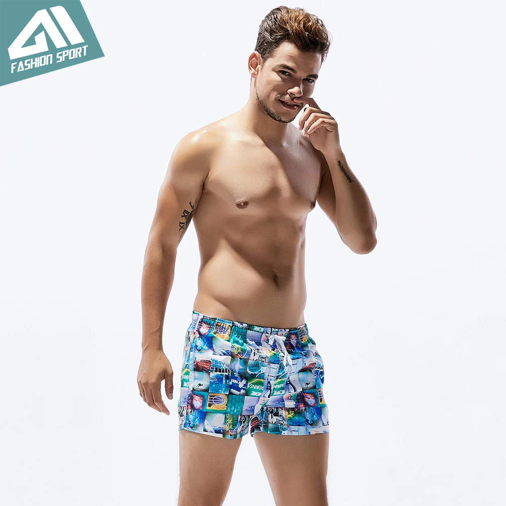 Мужские пляжные шорты Seobean быстросохнущие с фиксированной талией 13 дюймов для