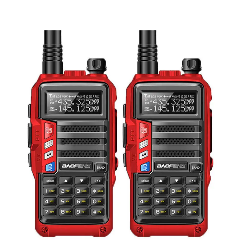 2 шт. BaoFeng UV-S9 мощная рация CB радио трансивер 8 Вт 10 км большой дальности портативный Радиоприемник Набор для охоты лес и город
