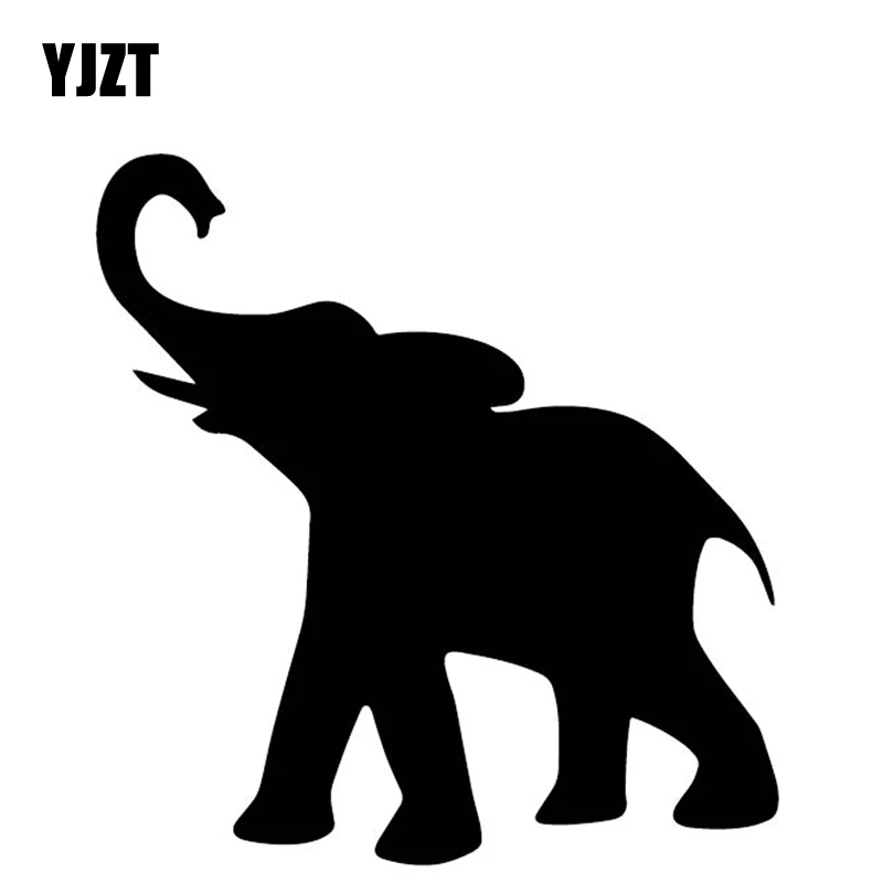 

YJZT 15.3CM*16CM Elephant Pattern Decorate Accessories Car Sticker Car Door Vinyl Decal Black/Silver C4-1685