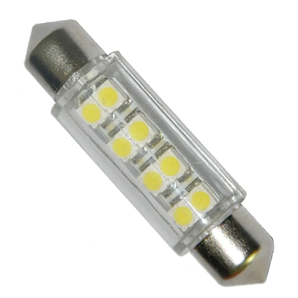 2 шт. 1 72 "42 мм 8 3528 SMD светодиодный Festoon салона автомобиля Купол лампы Белый 12VDC