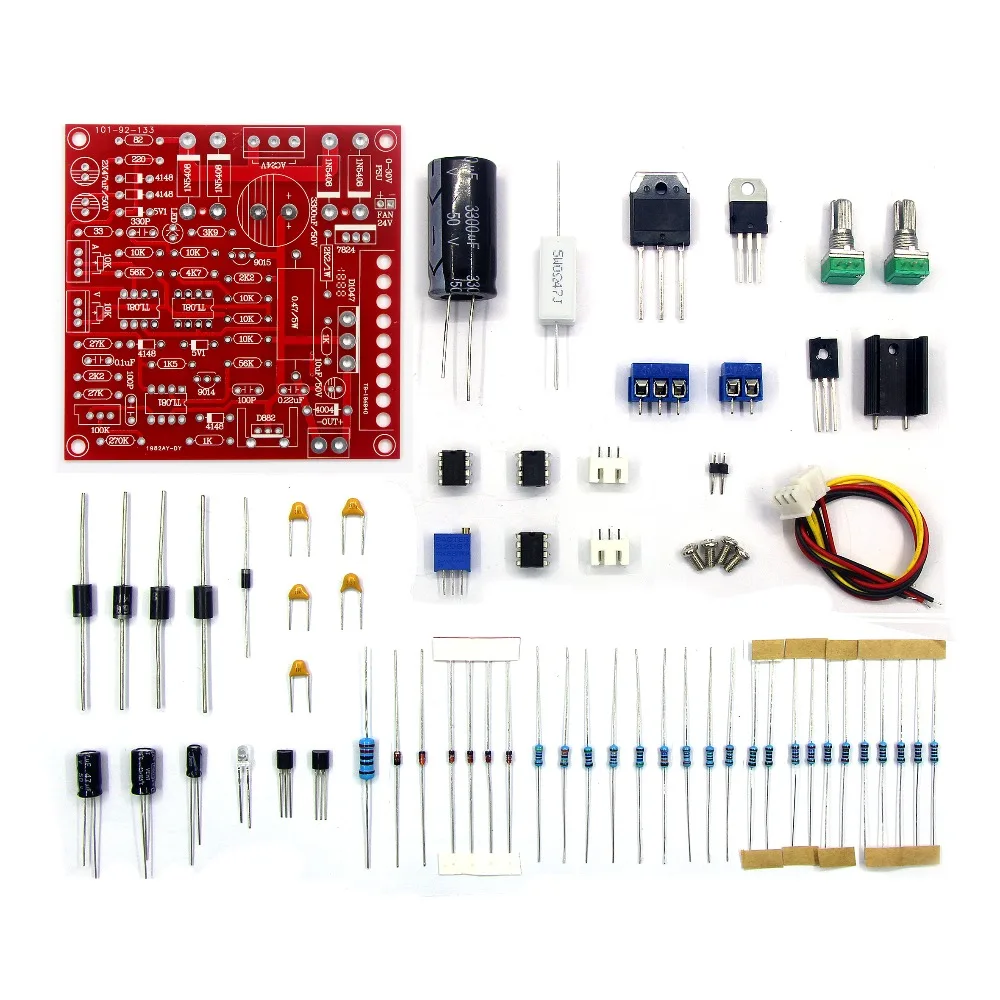 0-30 в 2mA-3A постоянный Регулируемый источник питания DIY Kit защита от короткого замыкания