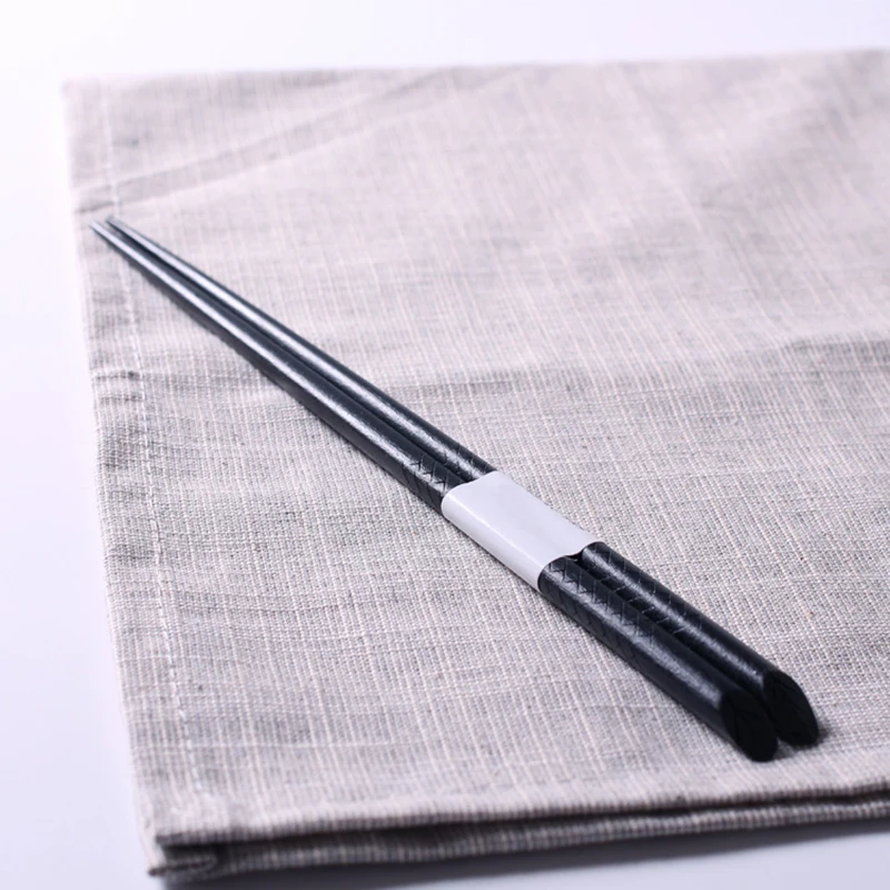 Горячие 5 пар японские натуральные деревянные палочки для еды черный цвет