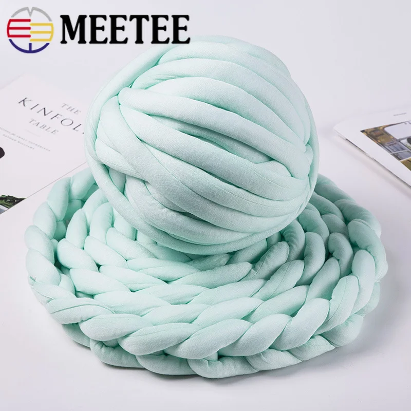 Meetee 1pc 500g Core Cotton Line Chunky Yarn DIY Blanket Cushion Coarse Scarf Bulky Arm Roving Knit Hand Knitting|Пряжа| |