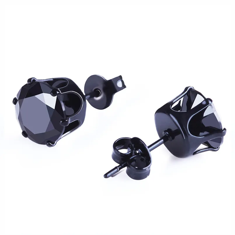 Серьги гвоздики из нержавеющей стали с фианитом 6 пар|earrings set|earings sets studstud earrings |