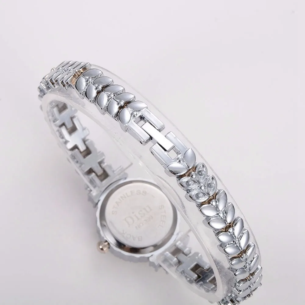 Женские кварцевые часы Disu браслет с бриллиантом и цифровым циферблатом