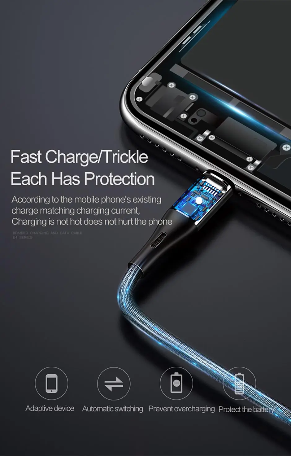 USAMS USB кабель для освещения кабель для iPhone 2 м 2.4A кабель передачи данных для быстрой зарядки для iPhone 7 8X6 6s plus 5 SE 5S зарядное устройство