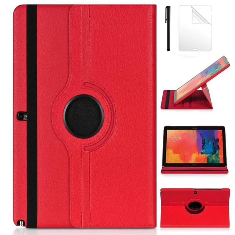 

360 Rotating Bracket Flip Stand Case For Samsung Galaxy Tab Note Pro 12.2 inch P900 P901 P905 SM-P900 Tablet Case +Film+Pen