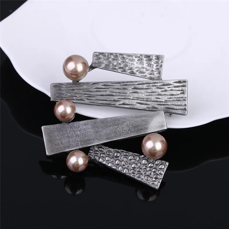 Женская Винтажная брошь значок с искусственным жемчугом|brooches for women|geometry broochbrooches