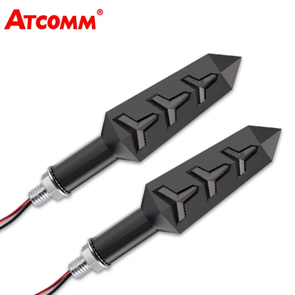 ATcomm 2 шт. 12 В потоковая вода янтарсветодиодный светодиод мотоциклетный rcycle