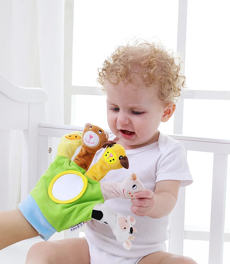 IMBABY/милые Мультяшные биологические животные, пальчиковые игрушки-марионетки для детей, куклы, реквизит для рассказов, для мальчиков и девочек, пальчиковые куклы, подарок