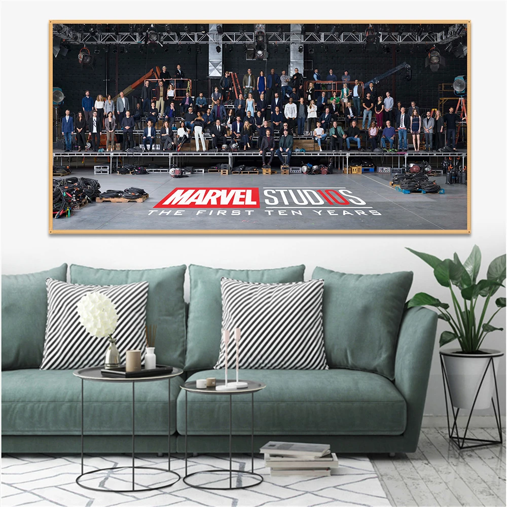 Плакат Мстителей, кино, холст, большое украшение для дома, комиксы Marvel, Железный человек, мультяшная живопись, Настенная художественная картина для декора гостиной