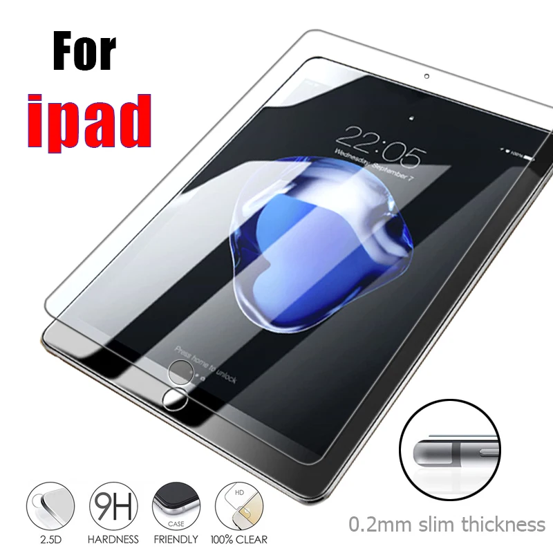 Для Apple ipad 9,7 закаленное стекло для ipad 10,5 5th 6th Pro защитная пленка Air 1 2 Mini 3 4 защитная на пленке glas