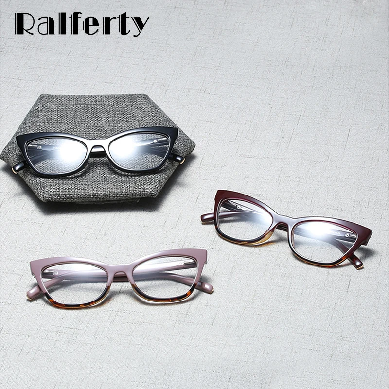 Женские прозрачные очки Ralferty Cat Eye в ретро стиле с прозрачной оправой для
