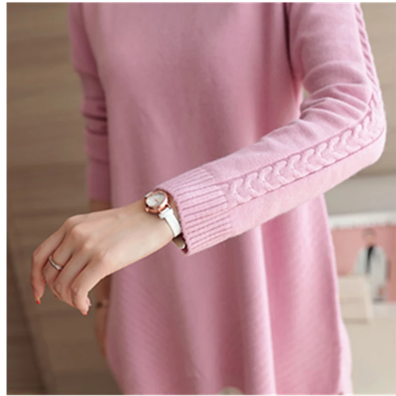 PZLCXH Women Long Knit Winter Sweater Novel 2017 Fall High-necked Sleeve Pullover Women's ZL0852 | Женская одежда