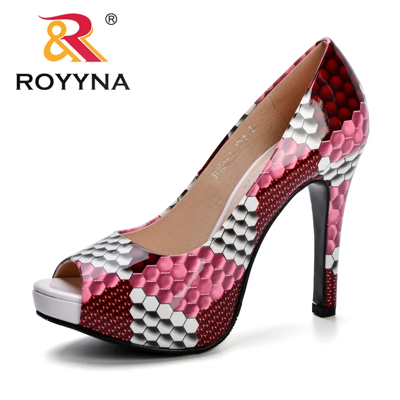 Туфли лодочки ROYYNA женские на высоком каблуке Модные дышащие туфли платформе с