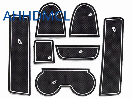 

Car Door Groove Mat Gate Slot Cup Armrest Storage Pad Mat For Mazda 6 2006 2007 2008 2009 2010 2011 2012 2013 2014 2015