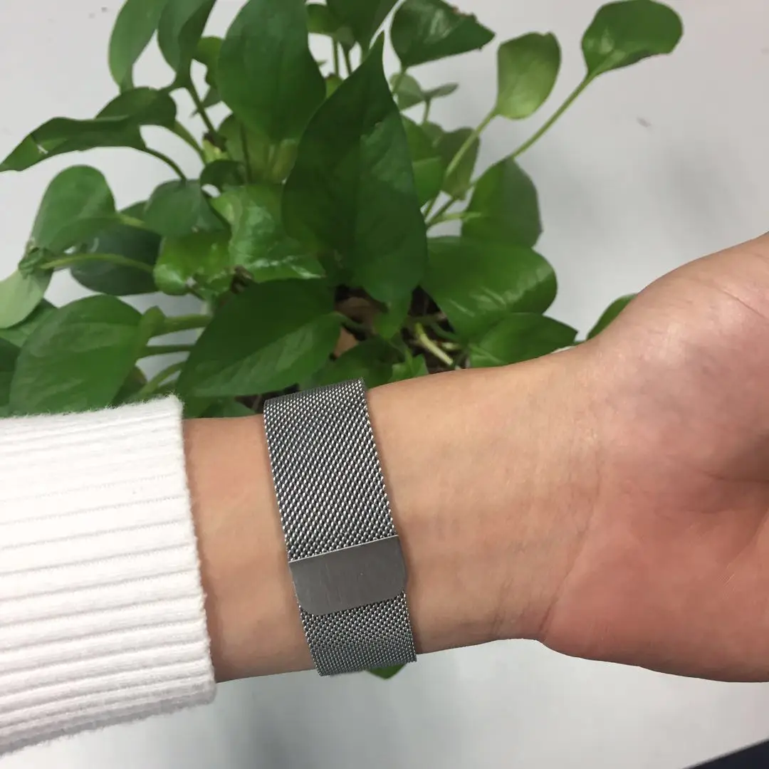 Миланский Браслет-петля+ ремешок из нержавеющей стали для Xiaomi Huami Amazfit Bip Bit Youth Watch Bracelet Регулируемый магнитный браслет на запястье