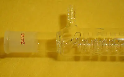 Graham Condenser 24/40 500mm Jacketed Coil Glass Heat Exchanger Lab Glassware | Flask