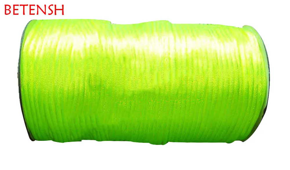 Неоновый желтый погремушечный нейлоновый шнур 3 мм + ювелирные аксессуары