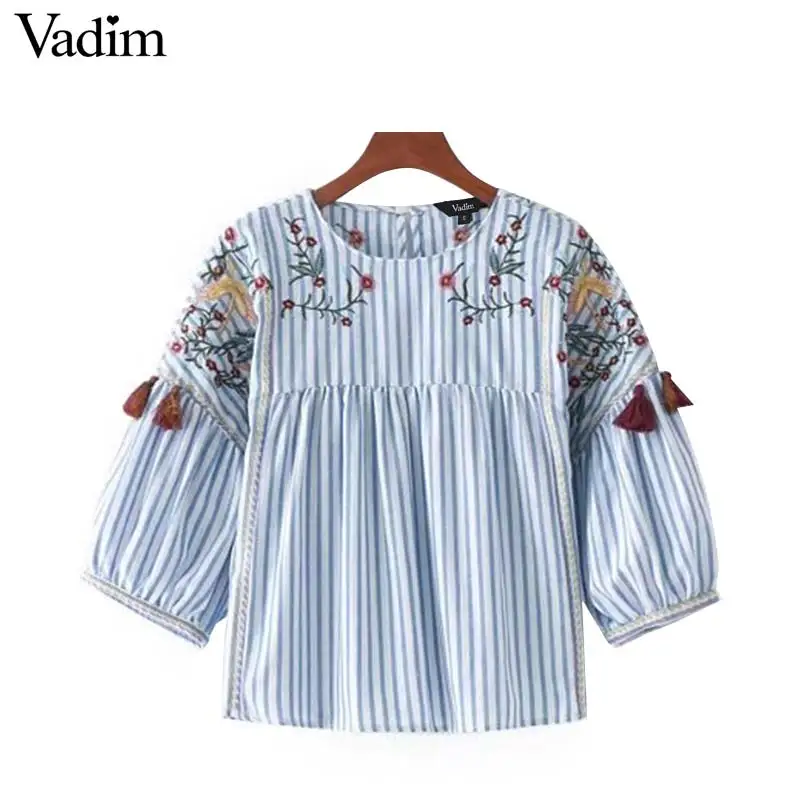 Рубашка Vadim в полоску с милыми птицами плиссированная коротким рукавом и О