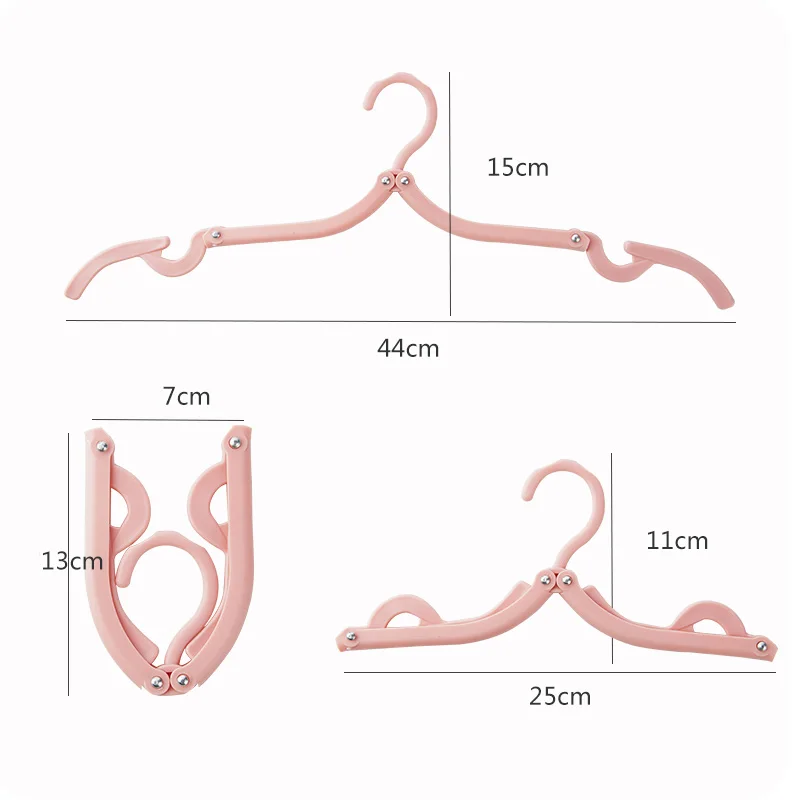 5 Pcs Portable Travel Cloth Hanger Organizer Non-Slip Plastic Foldable Rack Drying Coat Storage perchas cintres pour vetements