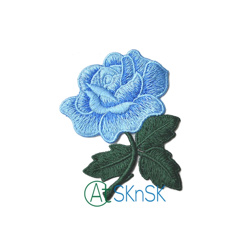 1 шт. Роза аппликация нашивка цветы вышитые шить железа на одежду сумки ручная