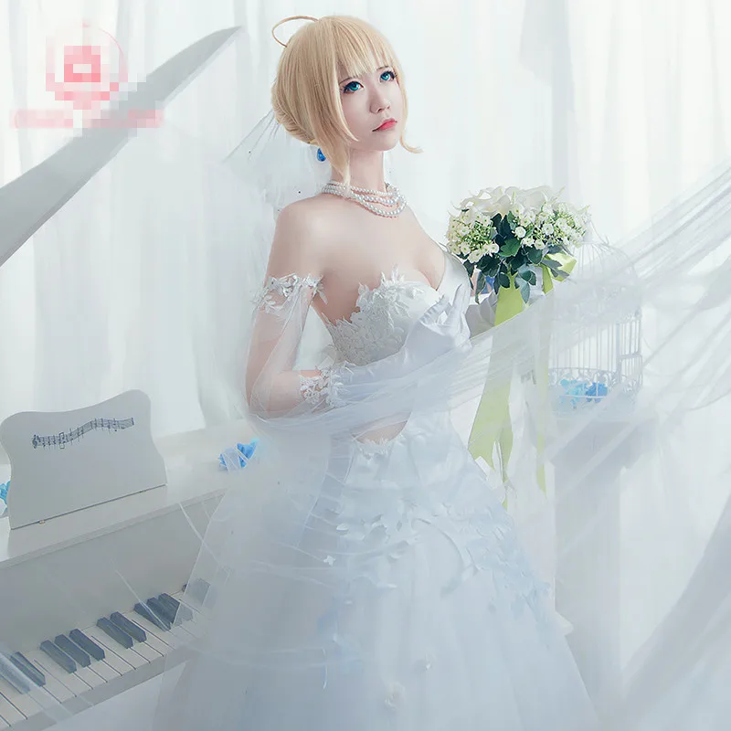 Saber FGO Косплей Fate/Grand Order Altria Pendragon Косплей Костюм Авалон праздничное платье на заказ/размер