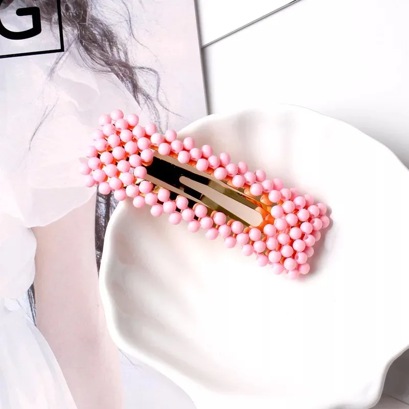 2019 новые модные красочные бусины Геометрическая заколка в форме капли воды милые