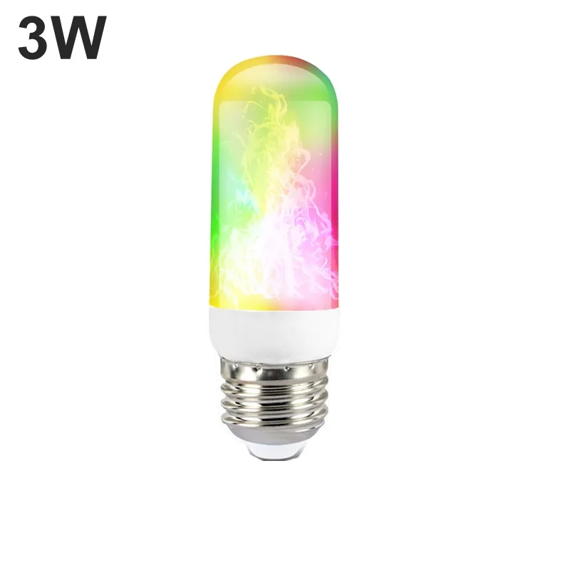 85-265 в светодиодный светильник с пламенем E27 E26 E14 RGB светильник с эффектом огня 9 Вт светодиодный s Bombillas Luces светодиодный Decoracion Lampara Мерцающая лампа - Испускаемый цвет: 3W