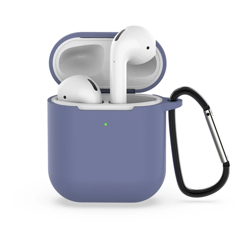14 Для AirPods чехол Bluetooth беспроводные наушники аксессуары чехол для Apple Airpods 2 сплошной цвет Мягкий ТПУ защитный чехол с кольцом - Цвет: 14