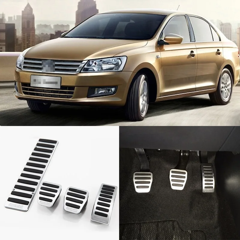 4 шт. алюминиевые противоскользящие подставки для ног VW Santana 2013 2016 MT|brake pedal cover|pedal