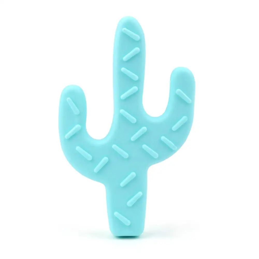 blue Cactus Тыры. Ху прорезыватель для зубов силикон якорь поделиться силиконовый Прорезыватель детей прорезывание зубов кулон кормящих мягкий силиконовый Бусины безопасный Игрушечные лошадки для успокоить прорезывания зубов - Цвет: blue Cactus