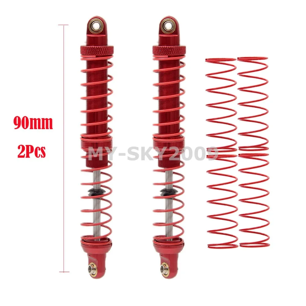 2pcs Aluminum 90mm Oil Shock Absorber &amp Spring For RC Model car Truck Axial Traxxas HPI TAMIYA HSP Racing | Игрушки и хобби