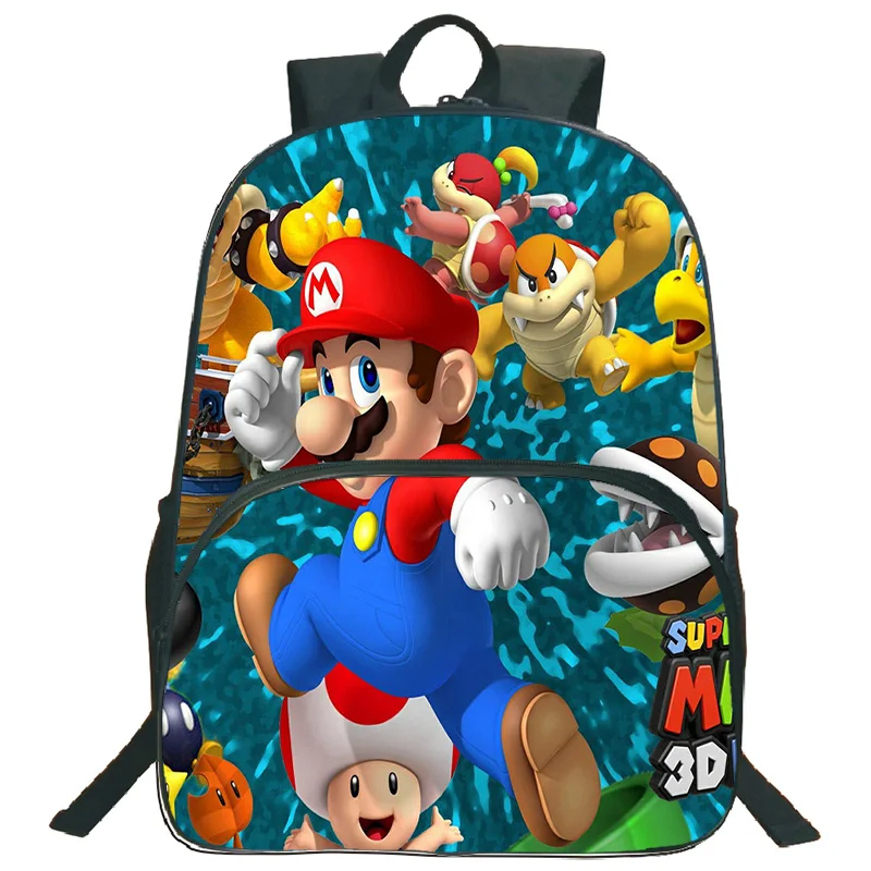 6 Высококачественный школьный рюкзак Super Mario Smash Bros для детей, мальчиков и девочек, Mochila, модный цветной узор, рюкзак для ноутбука для подростков - Цвет: 6