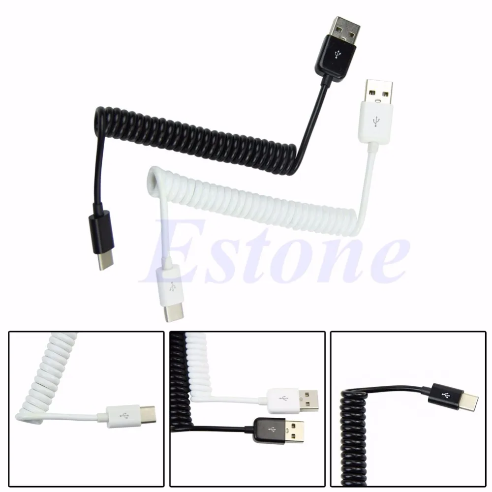 Черный/белый USB 3. 0 Type-C флуоресцентный спиральный штекер-штекер для Nokia N1 Macbook C26 |